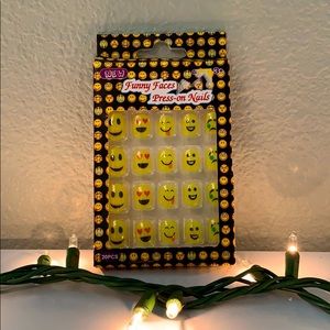Brand New Emoji Faces Press On Nails